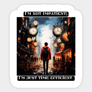 I'm not impatient; I'm just time-efficient Sticker